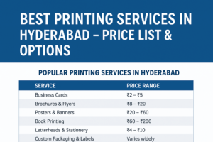Best printing services in Hyderabad price list
